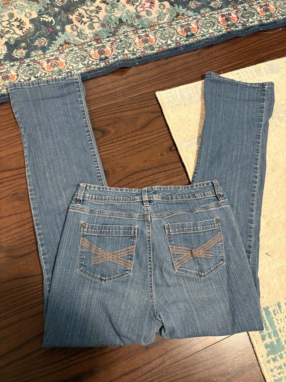 Nine & Co. Light Blue Skinny Jeans with Back Pocket Stitching
